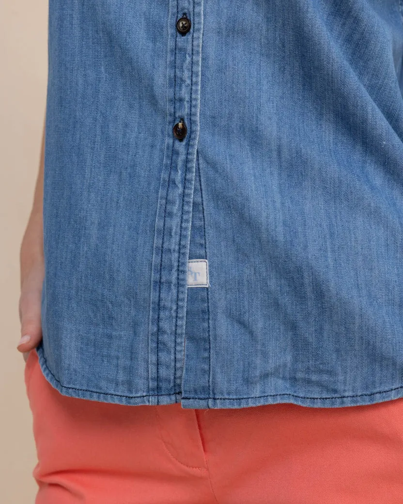 Southern Tide Women's Katherine Denim Shirt - Medium Wash Indigo