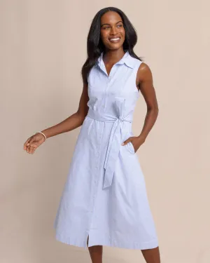 Southern Tide Women's Whitley Seersucker Midi Dress - Ocean Channel