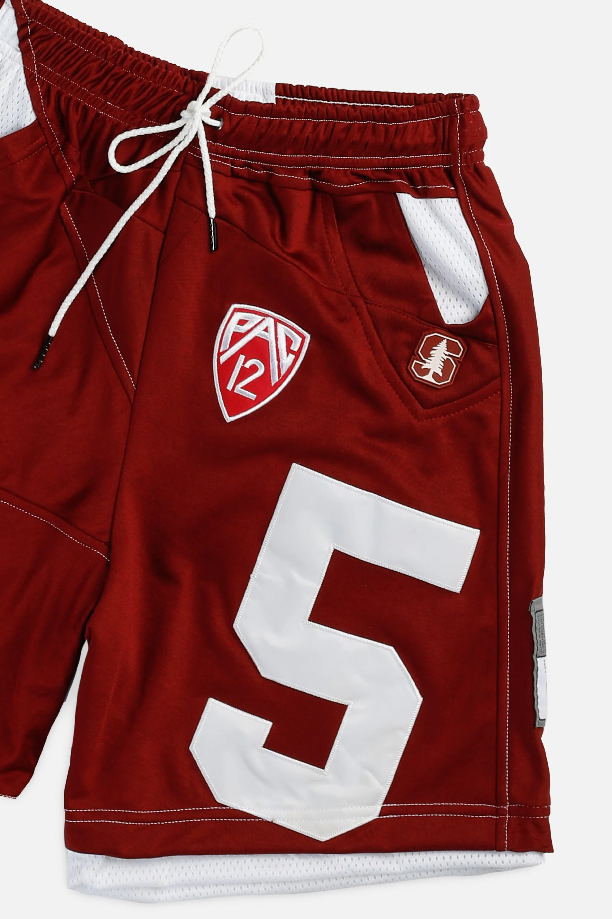 Unisex Rework Stanford Cardinals NCAA Jersey Shorts - S Frankie