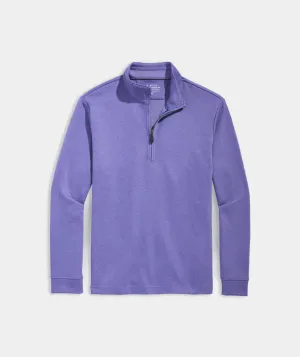 Vineyard Vines Herringbone Bluffs Performance Quarter-Zip - Blue Violet