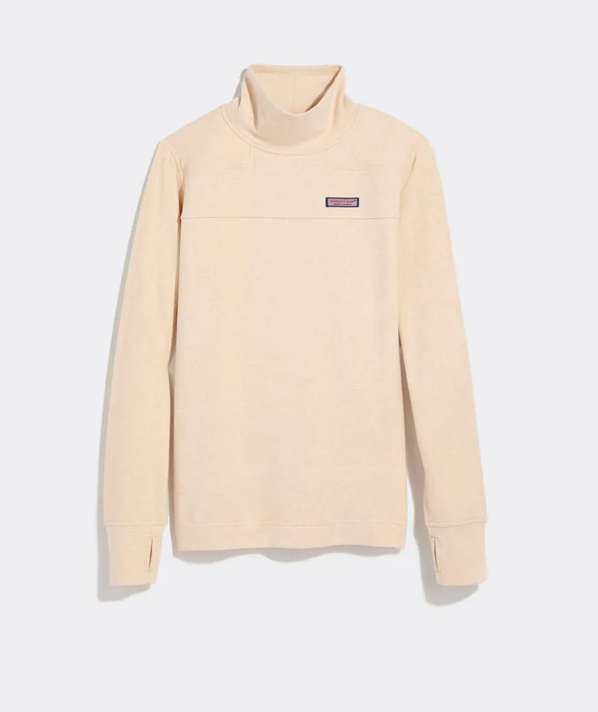 Vineyard Vines Women's Double Brushed Dreamcloth Funnel Neck Pullover - Oatmeal Heather