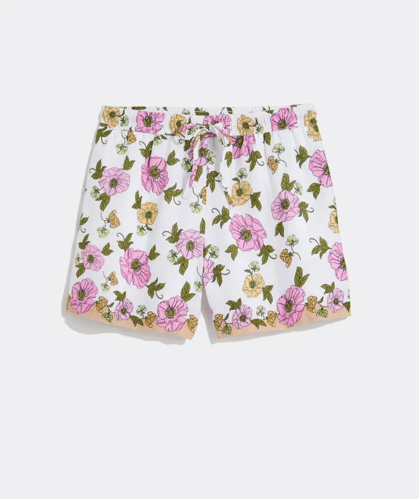 Vineyard Vines Women's Linen Tie-Waist Shorts - Botanical Scarf - WC