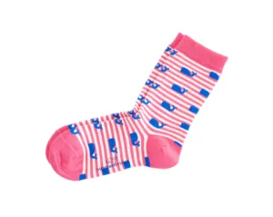 Vineyard Vines Womens Whales & Stripes Socks - Conch
