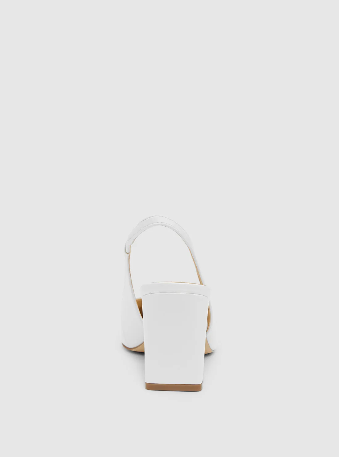 White Valinda Block Heel Guess