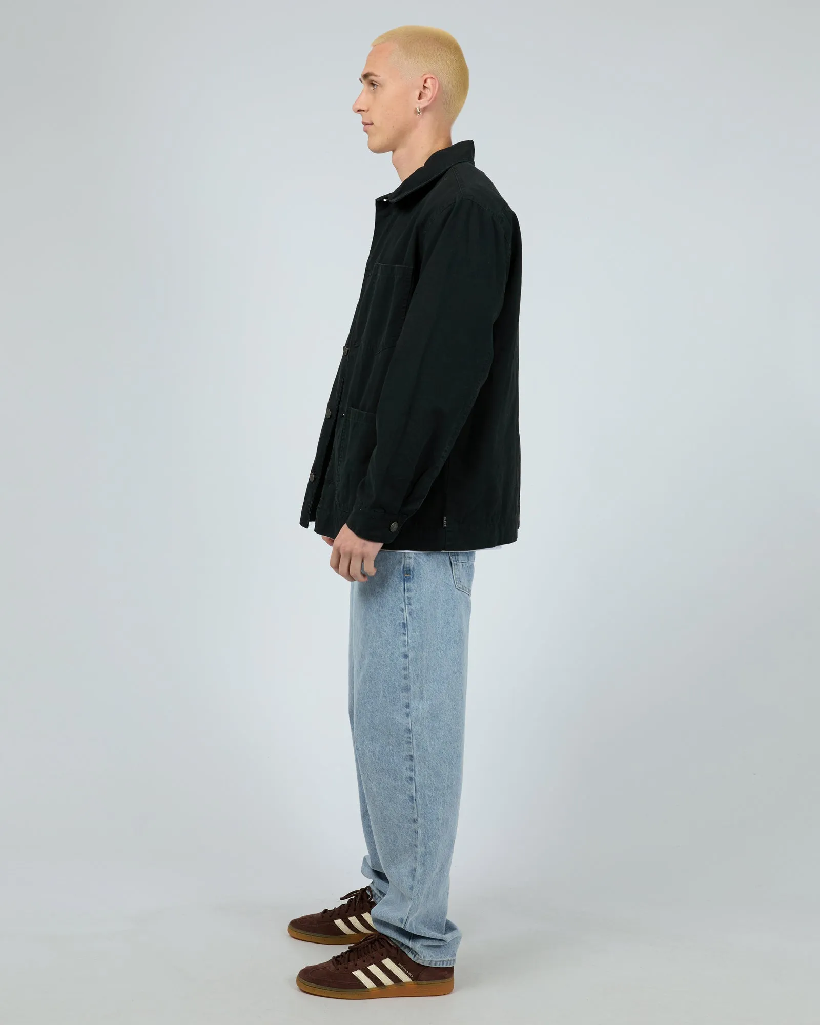 Worker Jacket Washed Black